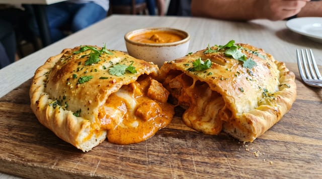 Butter Chicken Calzone.