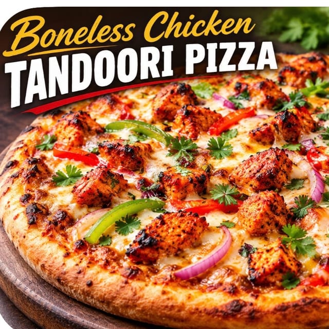 Chicken Tandoori Pizza.