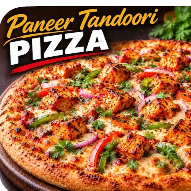 Paneer Tandoori Pizza.