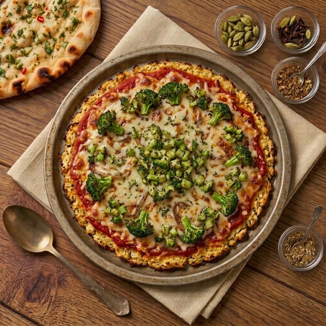 Gluten-Free Broccoli Pizza.