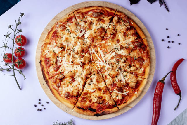 Butter Chicken Pizza.