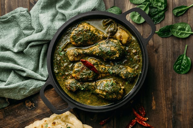 Spinach with Chicken.