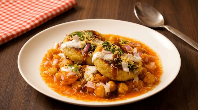 Aloo Tikki Chaat.
