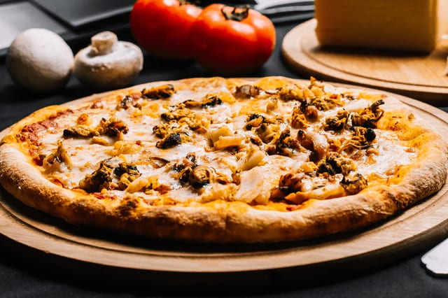 Gluten-Free Lamb Pizza.