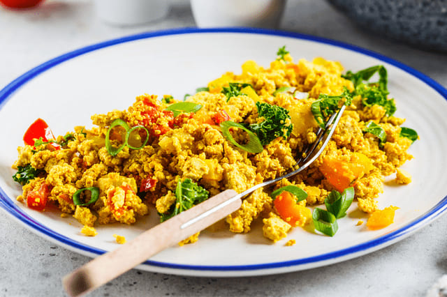 Indian Scrambled Eggs with Vegetables.